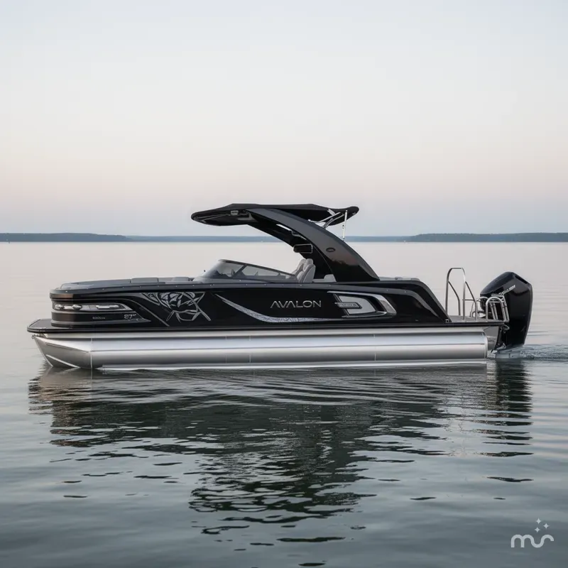 Slide: The Image of Avalon Excalibur 27' Elite Windshield - Triple Toon (CARB 2024 - 1