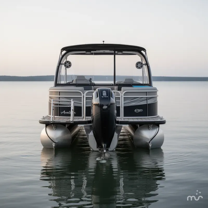 Slide: The Image of Avalon Excalibur 27' Elite Windshield - Triple Toon (CARB 2024 - 2