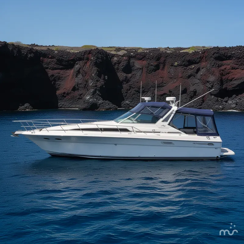 Slide: The Image of Sea Ray 390 Express Cruiser 1989 - 2