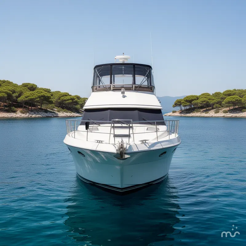 Slide: The Image of Carver Yachts 430 Cockpit Motor Yacht 1994 - 1