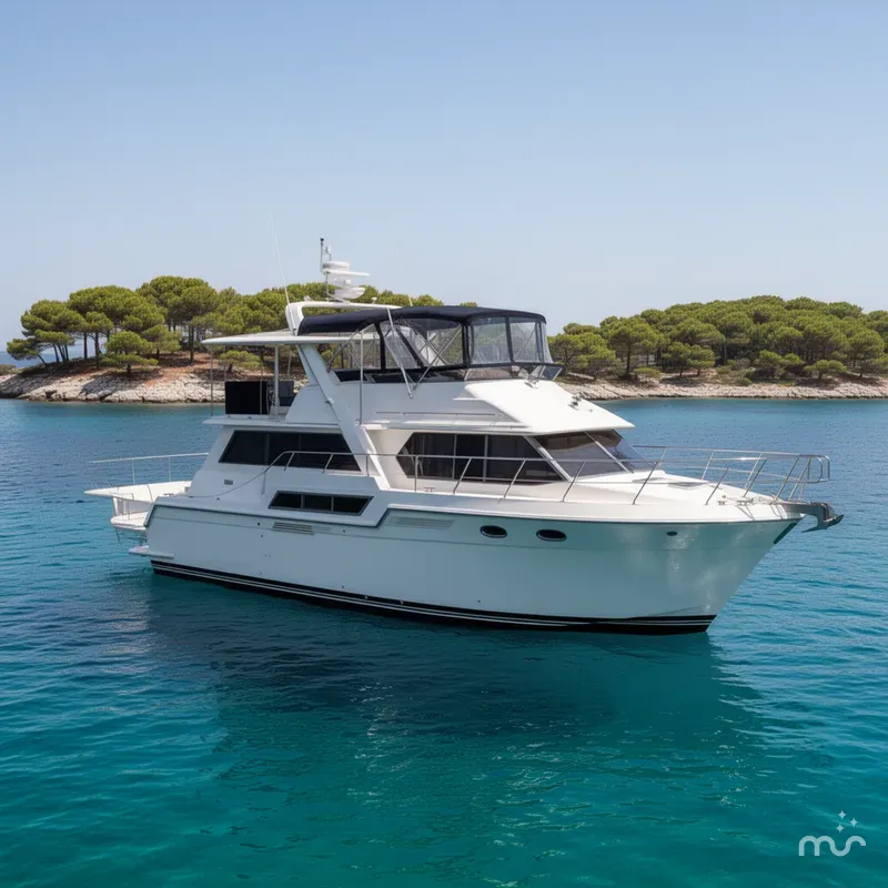 Slide: The Image of Carver Yachts 430 Cockpit Motor Yacht 1994 - 2