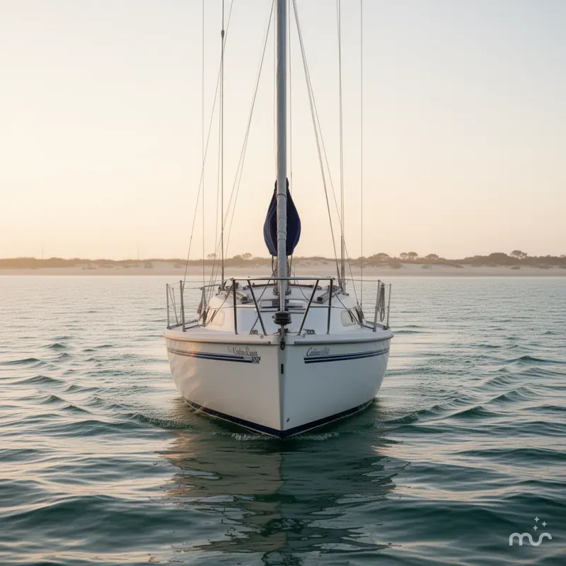 Slide: The Image of Catalina 250 Water Ballast Sailboat with 2021 Honda 9.9 and trailer 2003 - 2