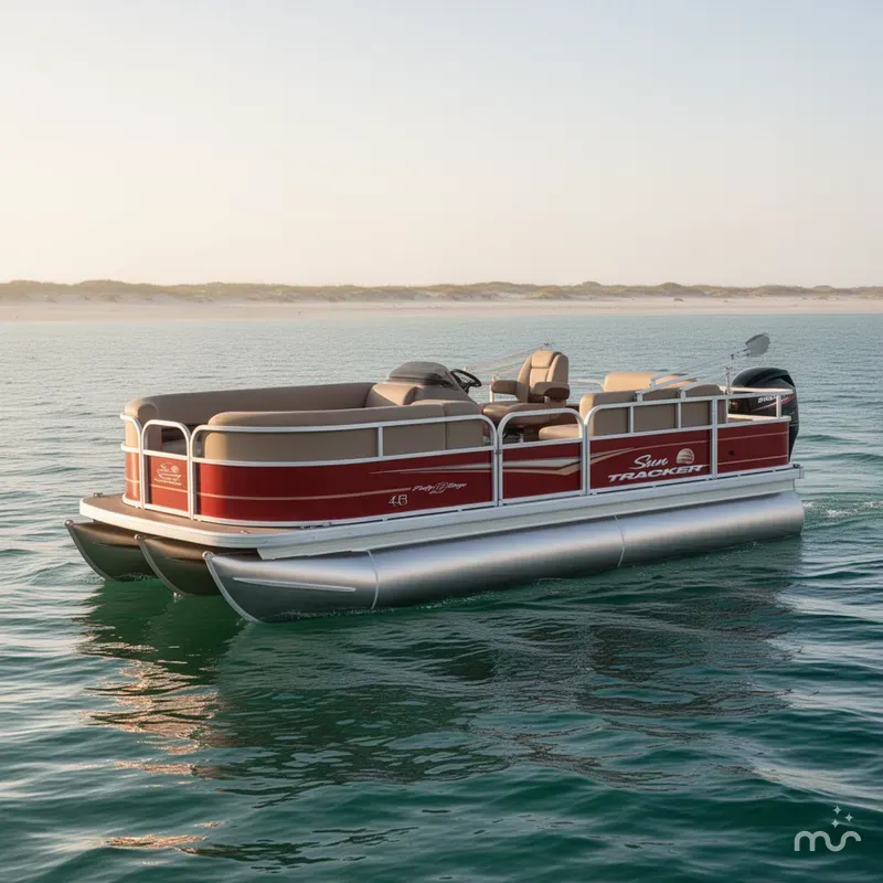 Slide: The Image of Sun Tracker Party Barge 18 DLX 2024 - 0