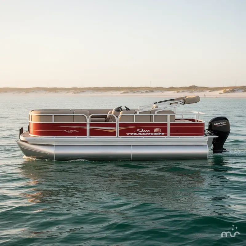 Slide: The Image of Sun Tracker Party Barge 18 DLX 2024 - 1