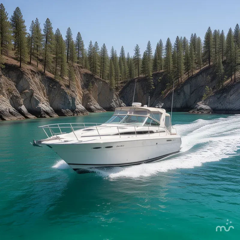 Slide: The Image of Sea Ray 390 Express 1986 - 2