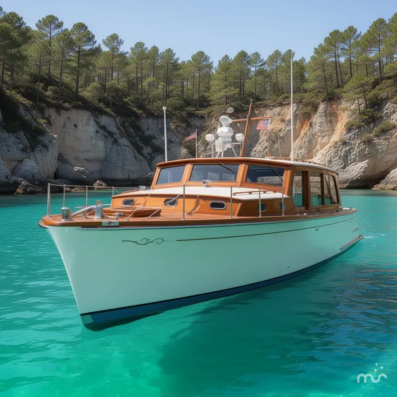 Slide: The Image of Rhodes Nevins Picnic Boat 1947 - 1