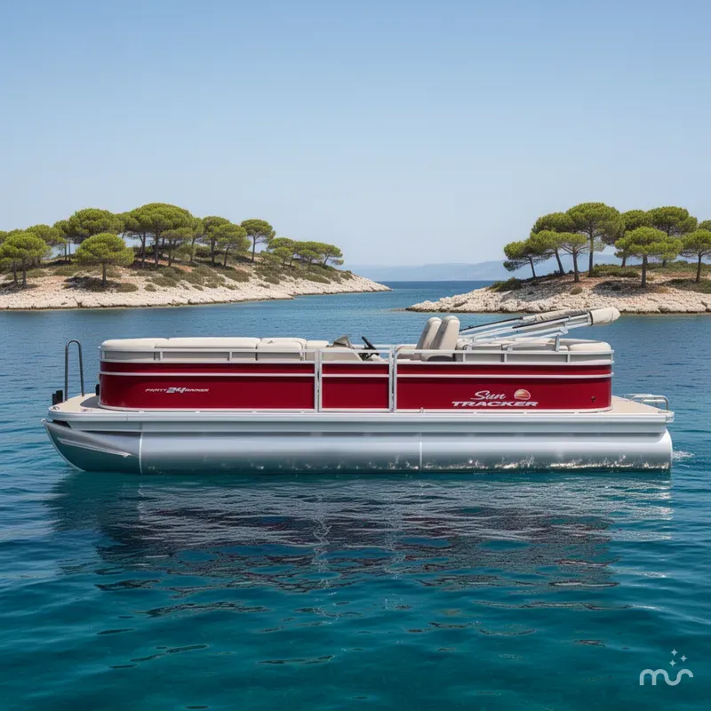 Slide: The Image of Sun Tracker Party Barge 24 DLX 2024 - 2