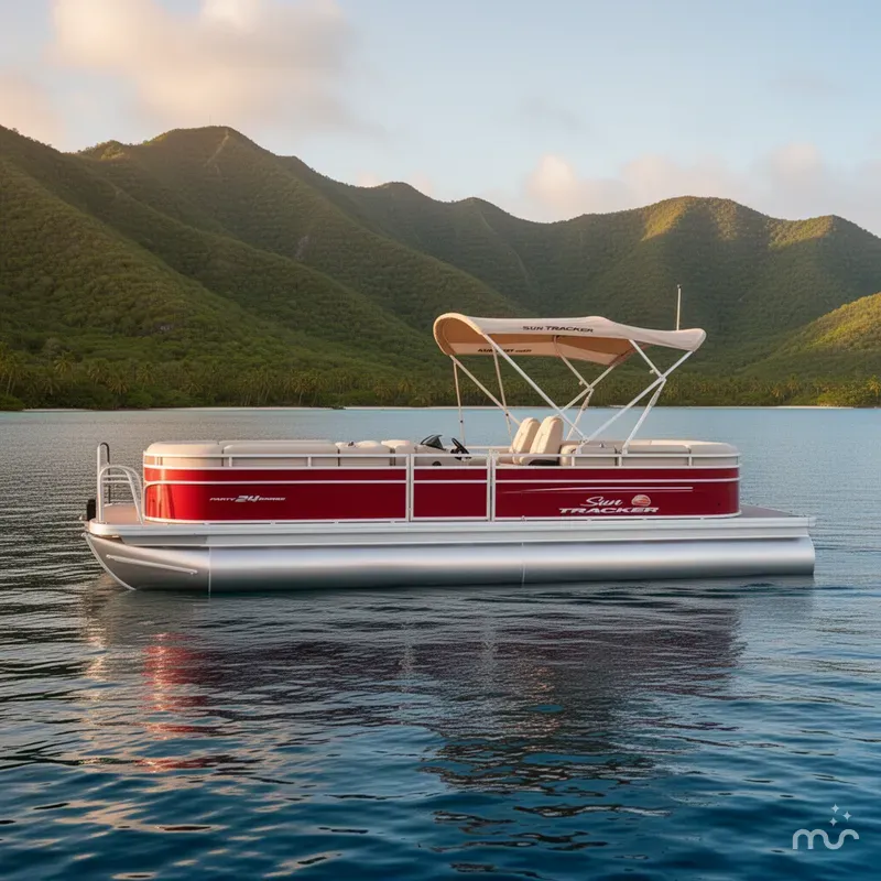 Slide: The Image of Sun Tracker Party Barge 24 DLX 2024 - 2