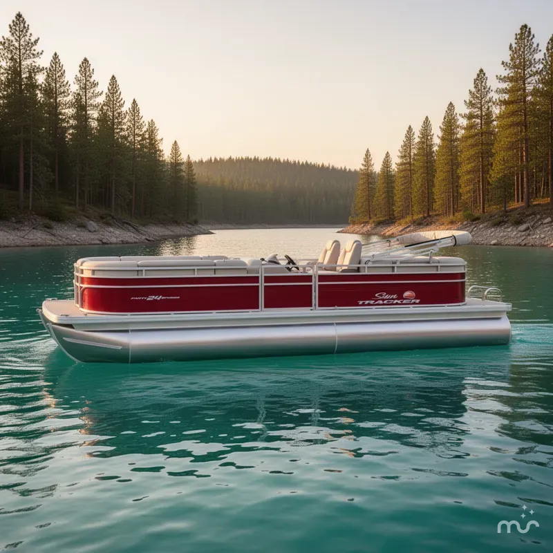 Slide: The Image of Sun Tracker Party Barge 24 DLX 2024 - 2