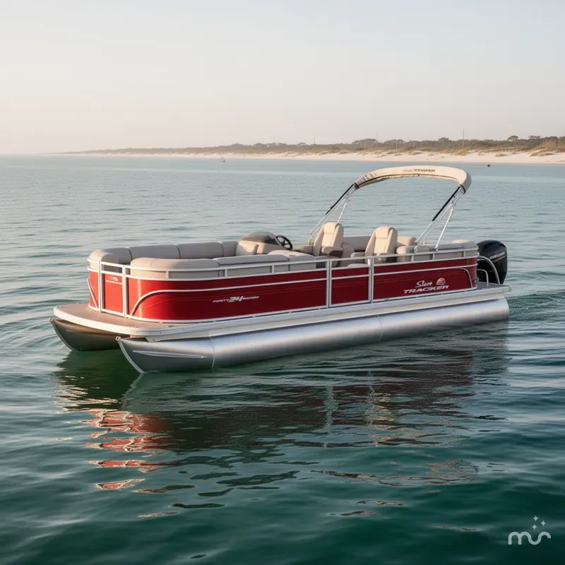 Slide: The Image of Sun Tracker Party Barge 24 DLX 2024 - 2