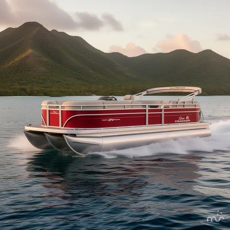 Slide: The Image of Sun Tracker Party Barge 24 DLX 2024 - 4