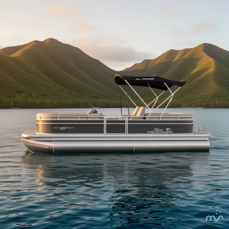 Slide: The Image of Sun Tracker Party Barge 24 DLX 2024 - 2