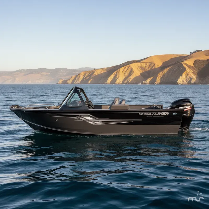 Slide: The Image of Crestliner 1850 Commander Elite w/ 115HP Mercury! 2024 - 1
