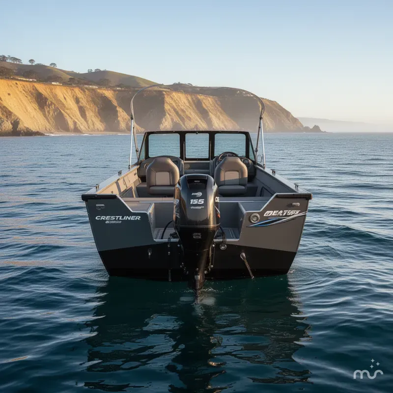 Slide: The Image of Crestliner 1850 Commander Elite w/ 115HP Mercury! 2024 - 2