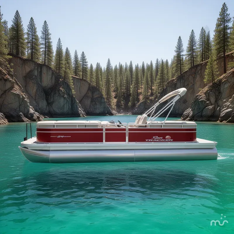 Slide: The Image of Sun Tracker Party Barge 24 DLX 2024 - 2