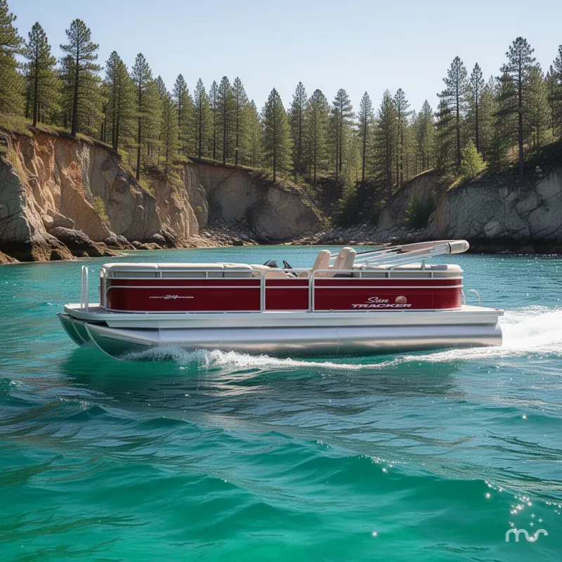 Slide: The Image of Sun Tracker Party Barge 24 DLX 2024 - 4