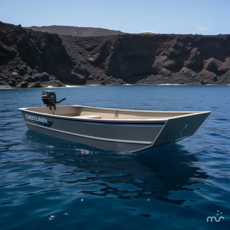 Slide: The Image of Crestliner 1040 Jon w/ 3.5HP Mercury! 2024 - 2