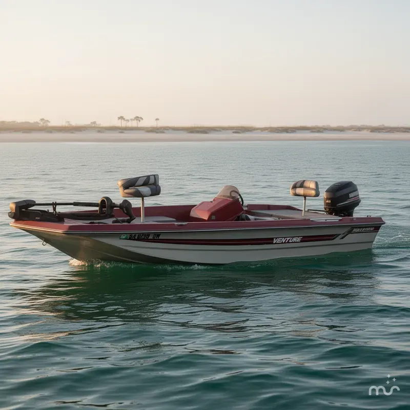 Slide: The Image of Venture Bass Boat 18 1987 - 0