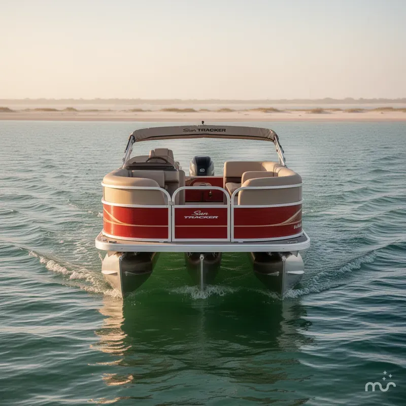 Slide: The Image of Sun Tracker Party Barge 18 DLX 2024 - 1