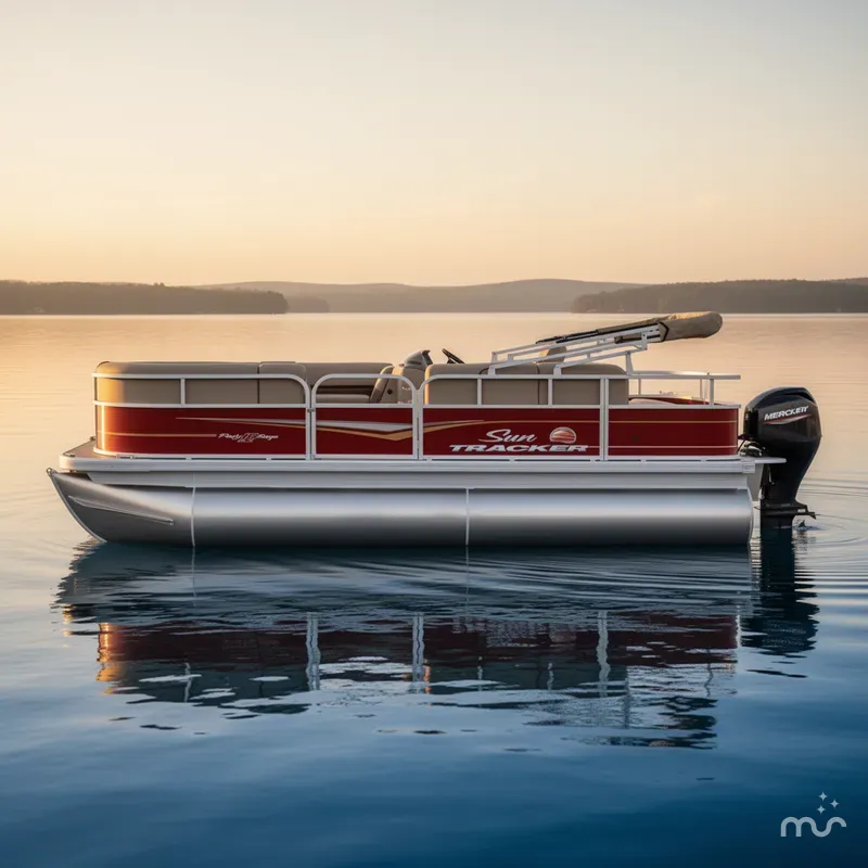 Slide: The Image of Sun Tracker Party Barge 18 DLX 2024 - 1