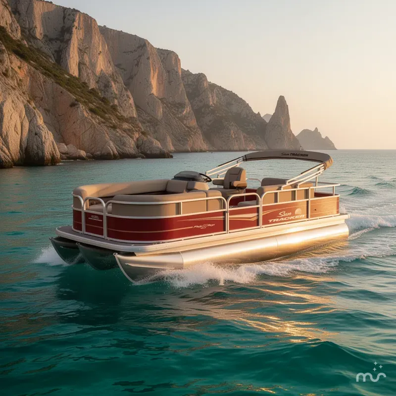 Slide: The Image of Sun Tracker Party Barge 18 DLX 2024 - 4