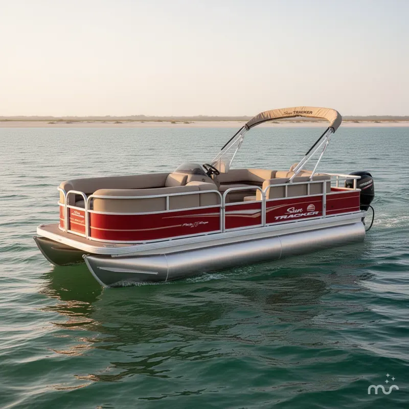 Slide: The Image of Sun Tracker Party Barge 18 DLX 2024 - 0