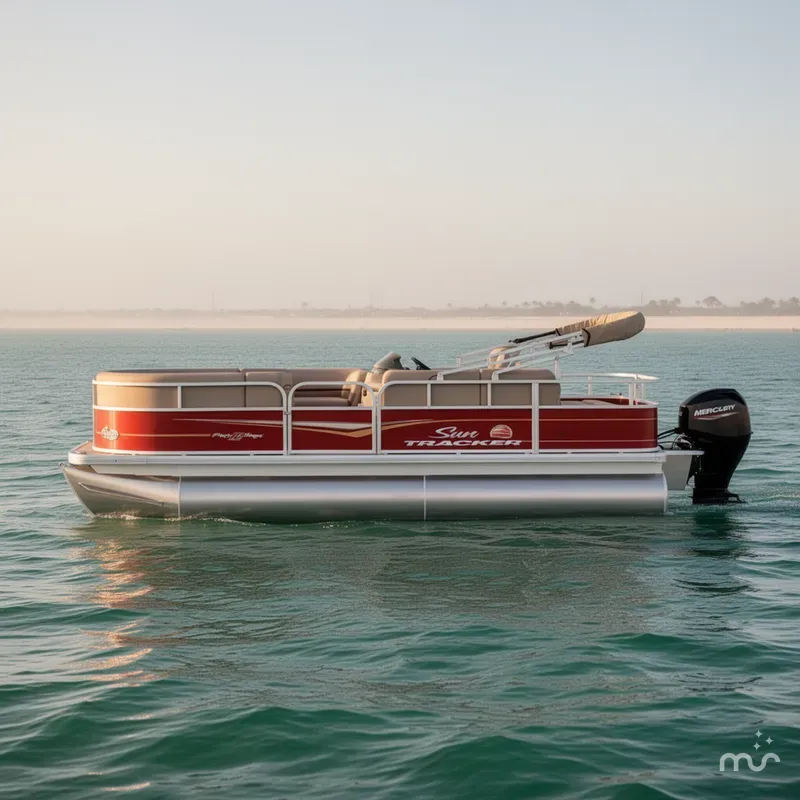 Slide: The Image of Sun Tracker Party Barge 18 DLX 2024 - 1