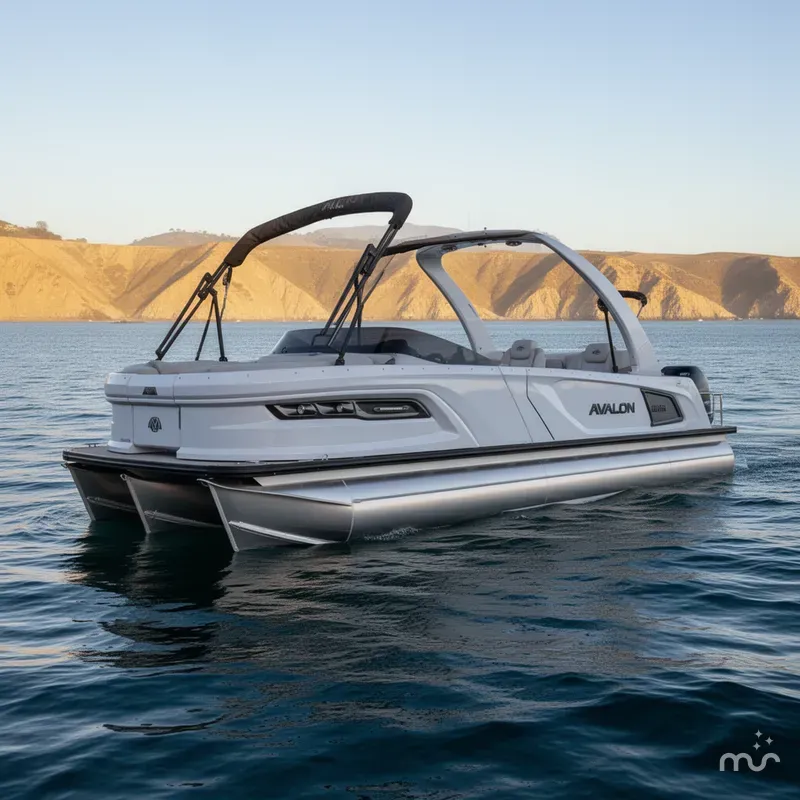 Slide: The Image of Avalon Carbon Series Excalibur - 27 FT Elite Windshield w/ 400HP Racing Motor! 2024 - 0