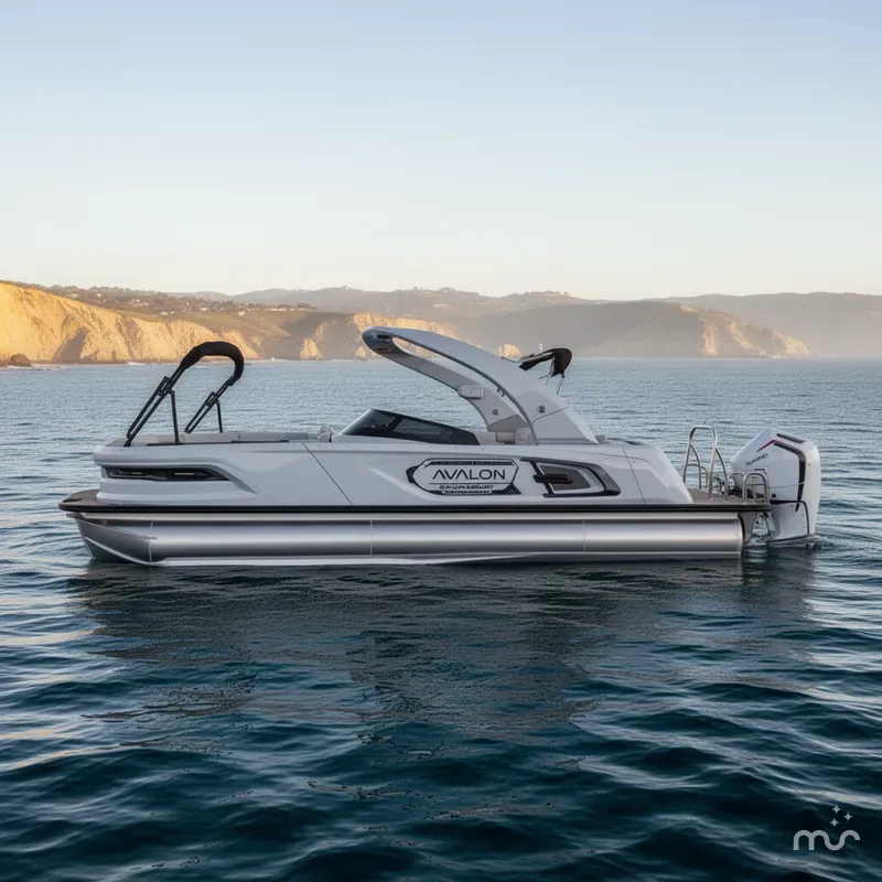 Slide: The Image of Avalon Carbon Series Excalibur - 27 FT Elite Windshield w/ 400HP Racing Motor! 2024 - 1