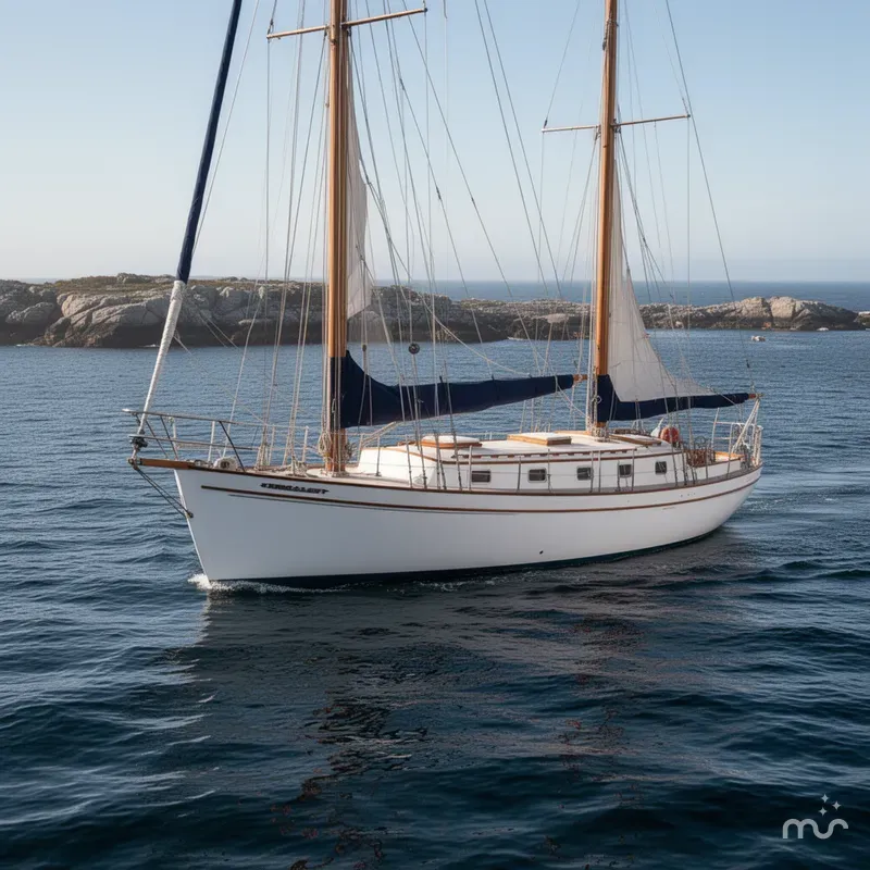 Slide: The Image of Herreshoff 38 Cat Ketch 1985 - 2