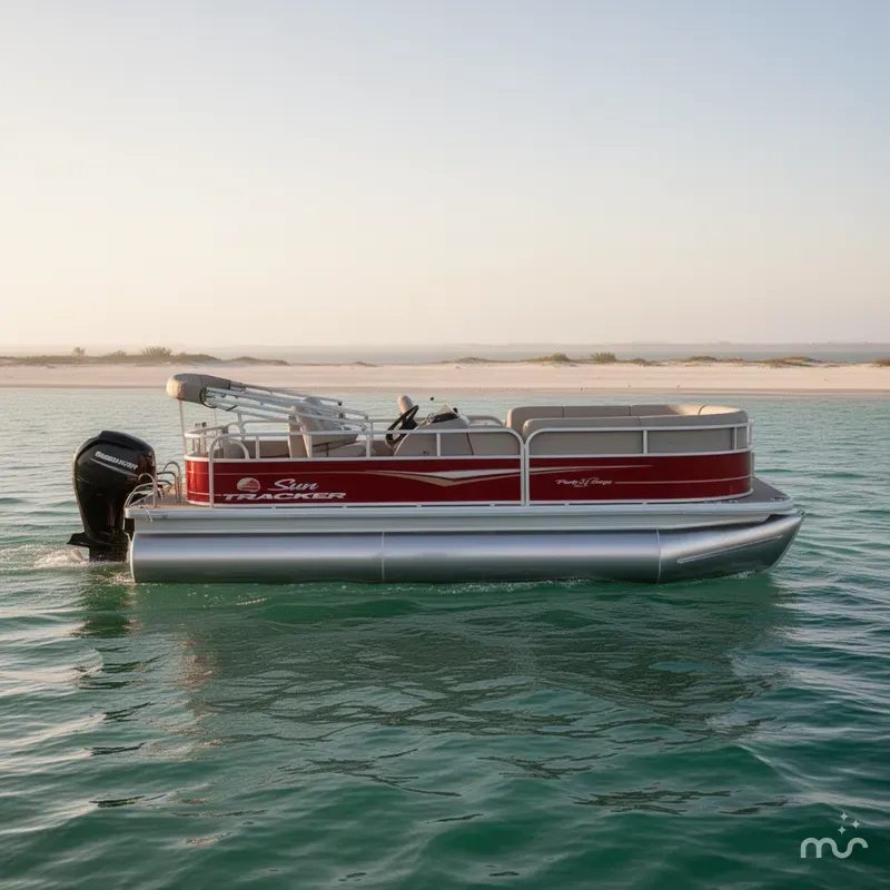 Slide: The Image of Sun Tracker Party Barge 18 DLX 2024 - 1