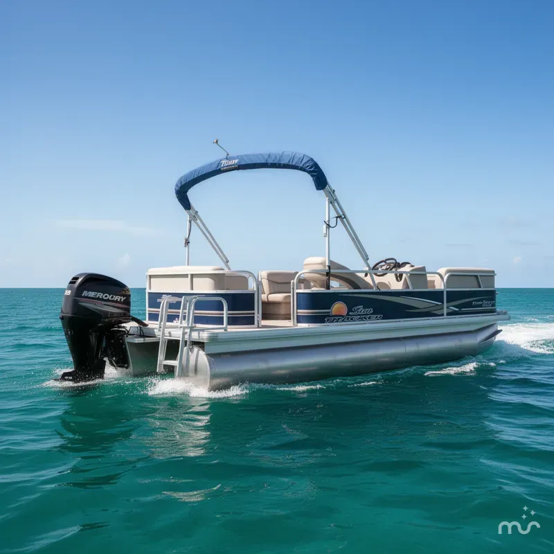Slide: The Image of Sun Tracker Party Barge 18 DLX 2014 - 0