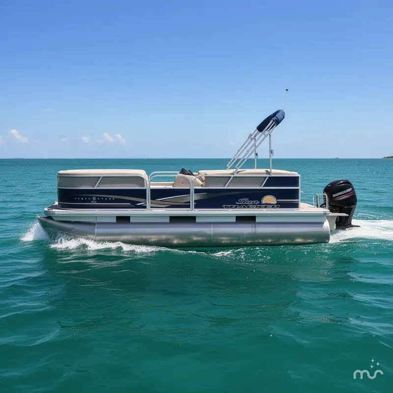 Slide: The Image of Sun Tracker Party Barge 18 DLX 2014 - 1