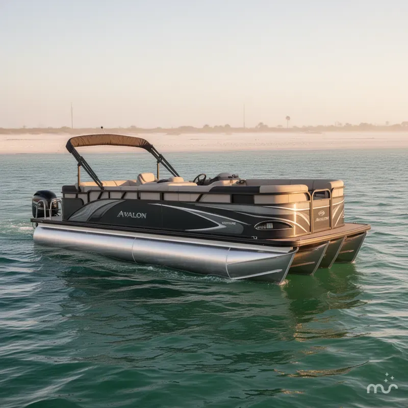 Slide: The Image of Avalon Venture 23' Quad Lounger 2024 - 0