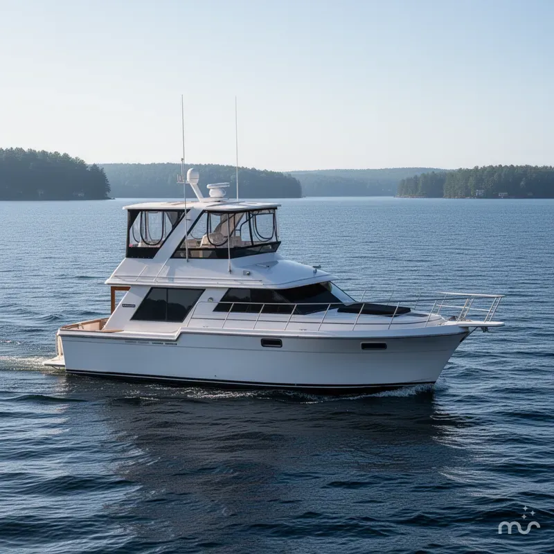 Slide: The Image of Carver 4227 Cockpit Motor Yacht 1987 - 0