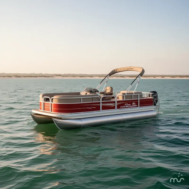 Slide: The Image of Sun Tracker Party Barge 18 DLX 2024 - 2