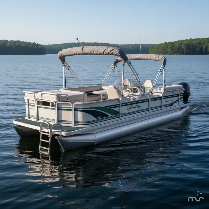 Slide: The Image of Godfrey Aqua Patio 240 RS Cruise Pontoon 1998 - 0
