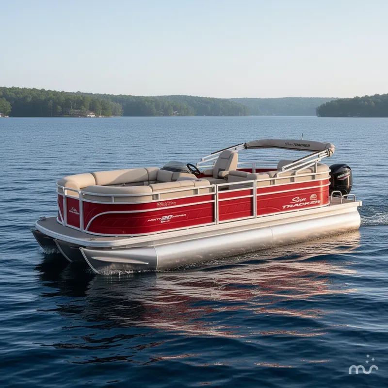 Slide: The Image of Sun Tracker Party Barge 20 DLX 2024 - 0