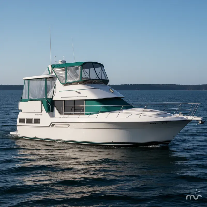 Slide: The Image of Carver Yachts 355 Aft Cabin Motor Yacht 1994 - 0