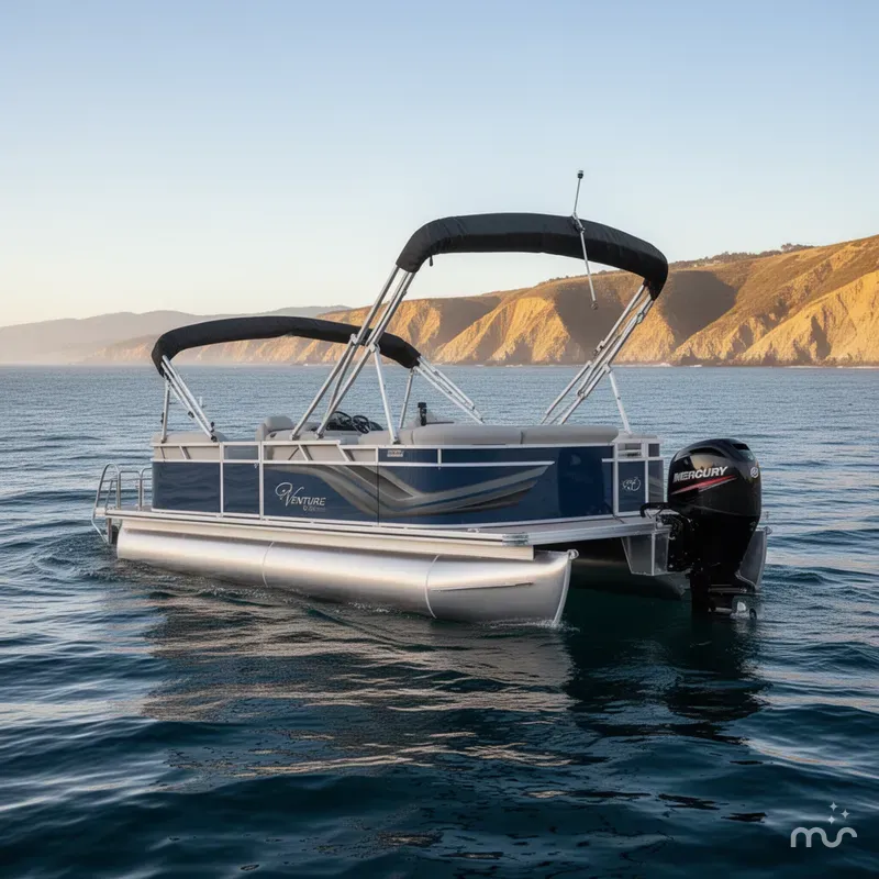Slide: The Image of Avalon Venture 85 Cruise 21 w/ 60HP Mercury! 2024 - 0