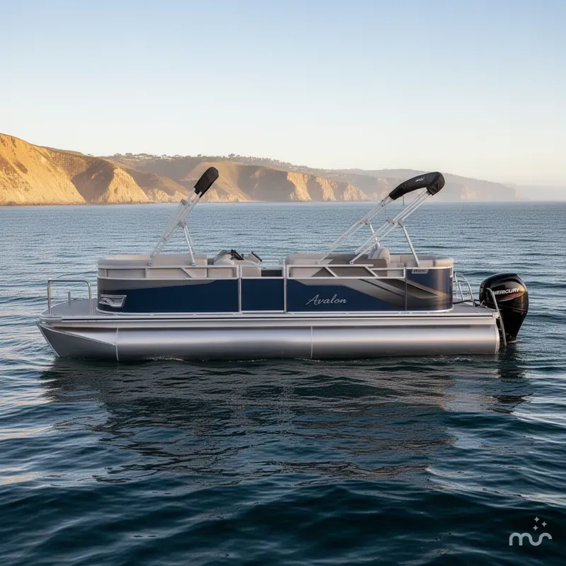 Slide: The Image of Avalon Venture 85 Cruise 21 w/ 60HP Mercury! 2024 - 1