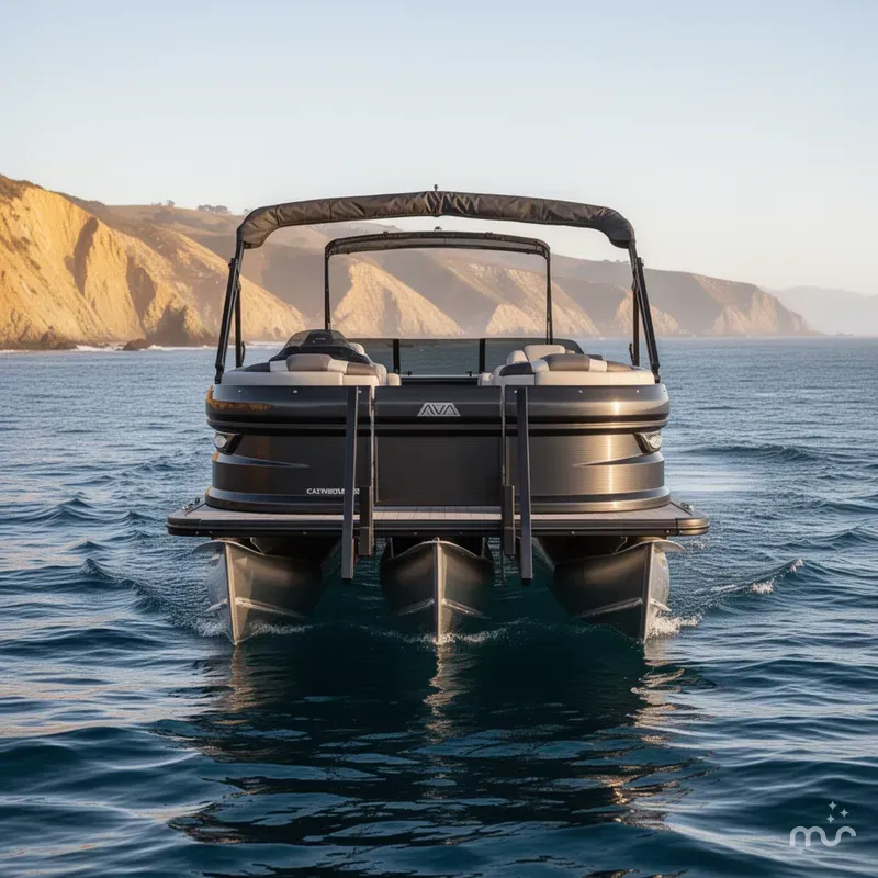 Slide: The Image of Avalon Carbon Series Excalibur - 27 FT Quad Lounge Windshield w/ 400HP V10! 2024 - 1