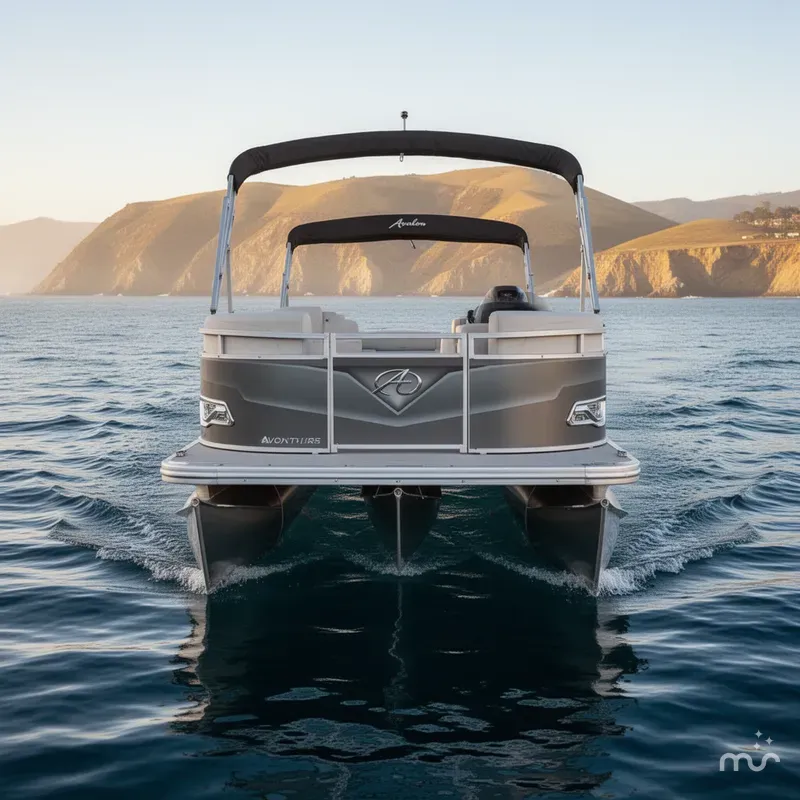 Slide: The Image of Avalon Venture 85 - 21 FT Cruise w/ 60HP Mercury! 2024 - 2