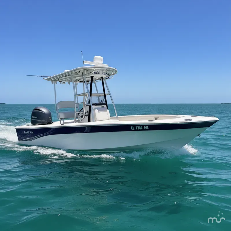 Slide: The Image of NauticStar 2200 BAY UPPER STATION RADAR 2014 - 0