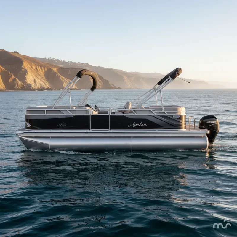 Slide: The Image of Avalon Venture - 21 FT Quad Lounger w/ 60HP Mercury! 2024 - 0