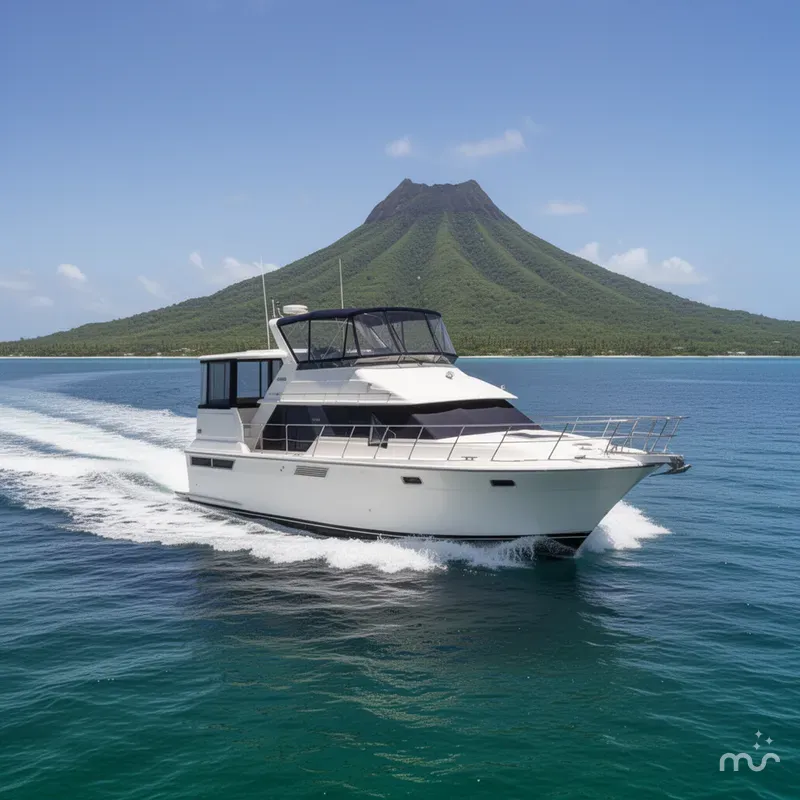 Slide: The Image of Carver Yachts 440 Aft Cabin Motor Yacht 1995 - 2