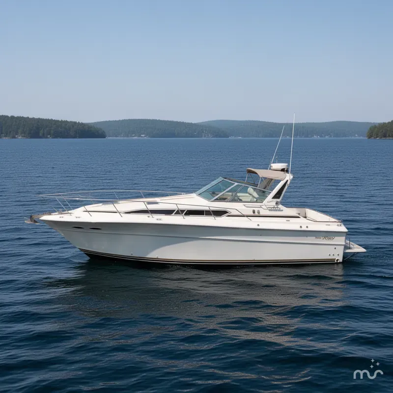 Slide: The Image of Sea Ray Express Cruiser 390 1983 - 2