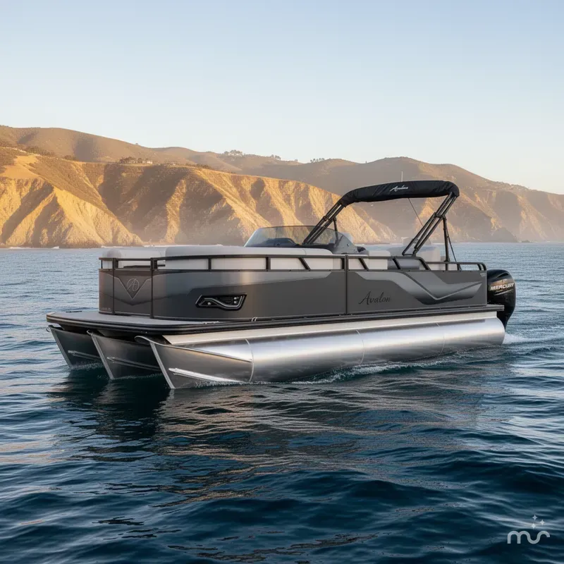 Slide: The Image of Avalon Venture 85 - 23 FT Elite Windshield w/ 150HP Mercury 2024 - 0