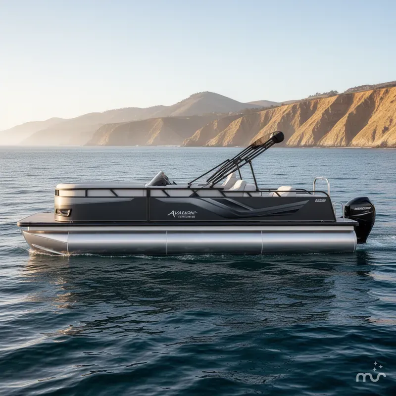 Slide: The Image of Avalon Venture 85 - 23 FT Elite Windshield w/ 150HP Mercury 2024 - 1