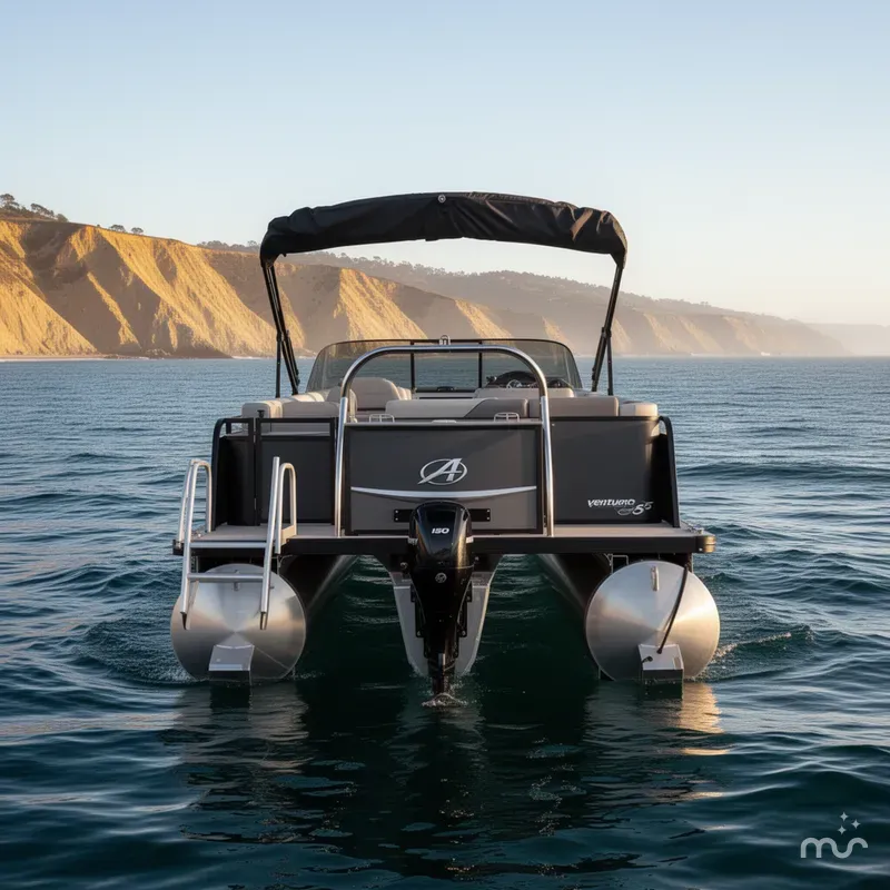 Slide: The Image of Avalon Venture 85 - 23 FT Elite Windshield w/ 150HP Mercury 2024 - 2
